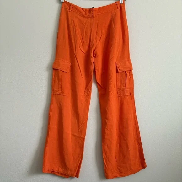 Urban Outfitters Archive Orange Low-rise Cargo Trousers - size small - Picture 5 of 13